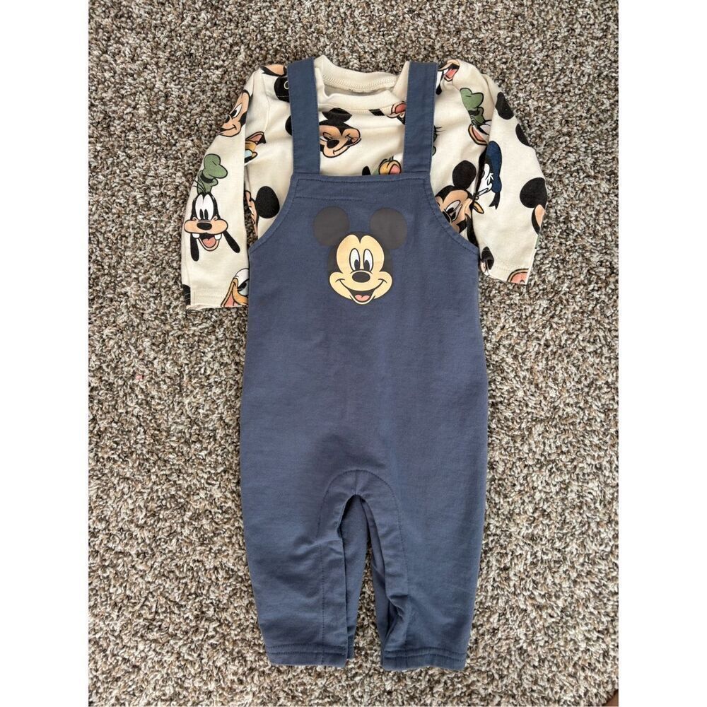 ❤️GAP Baby Long Sleeve T-Shirt & Overall Set 6-12M